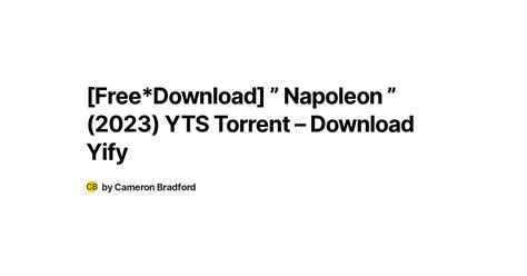Napoleon (2023) YTS .